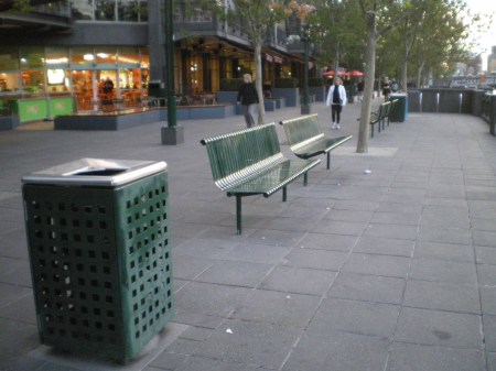 Bins & public seating